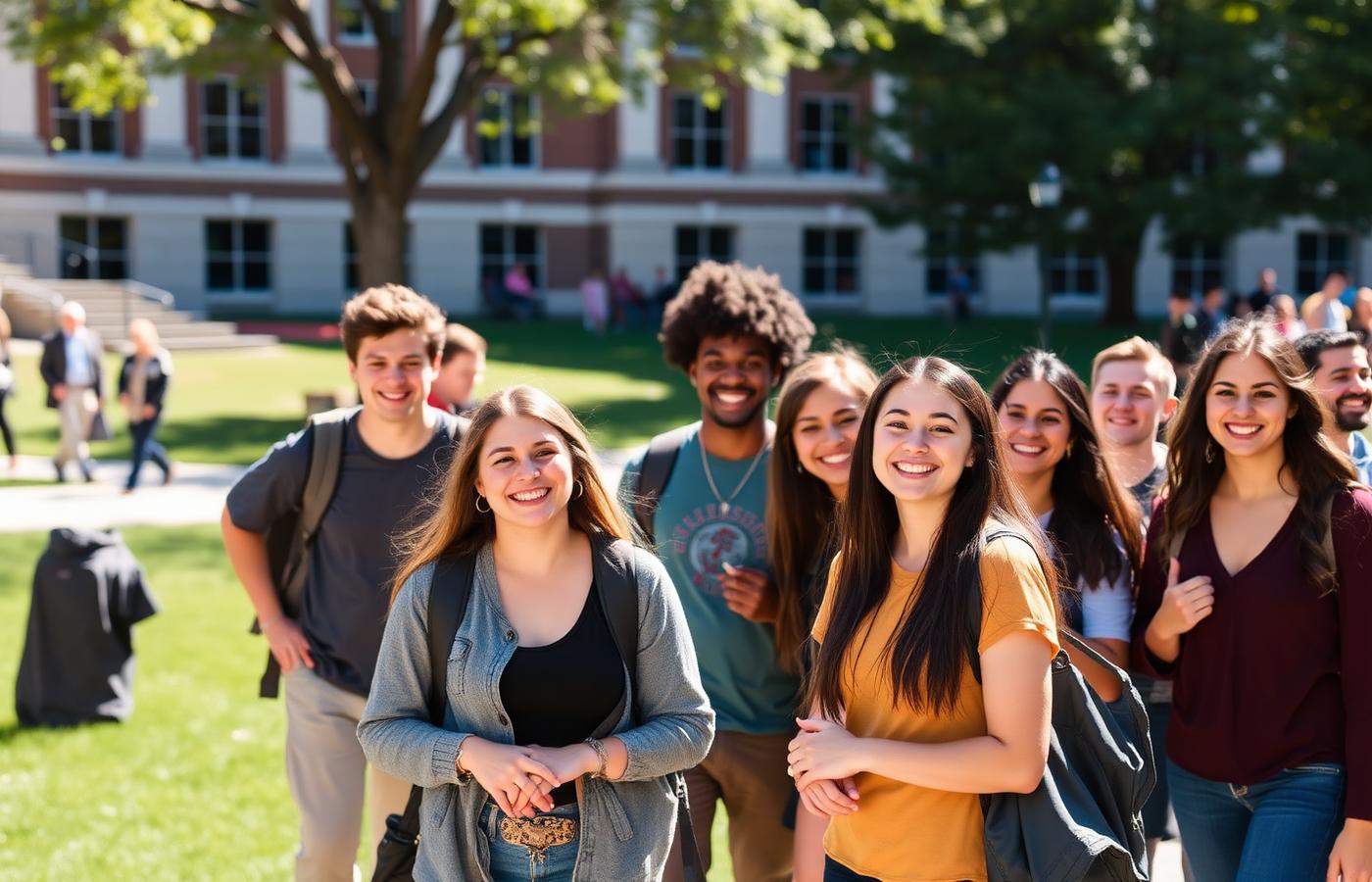 Students on campus